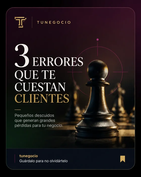 Post de Instagram: 3 errores que te cuestan clientes