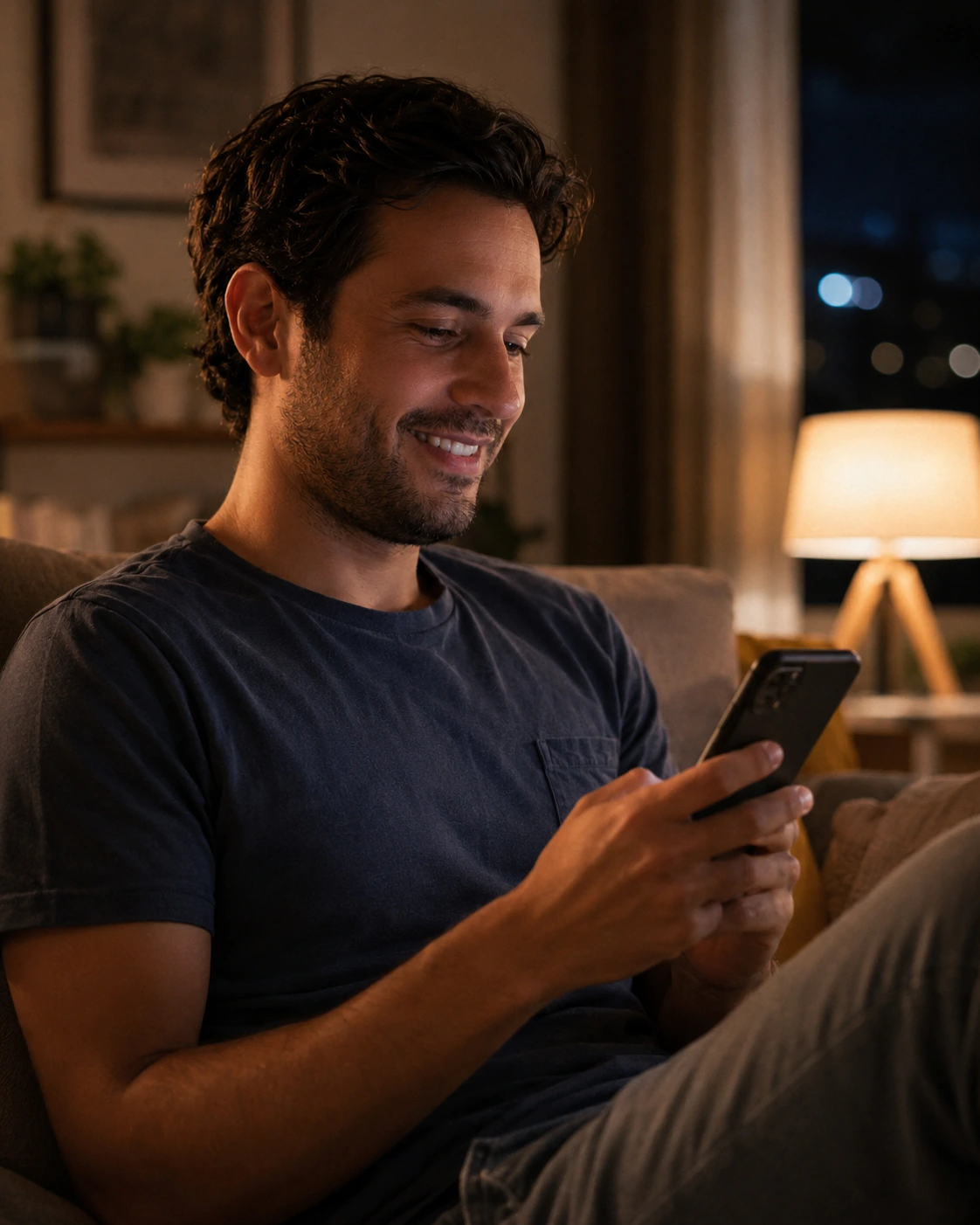 Cliente recibiendo respuesta instantánea por WhatsApp de noche